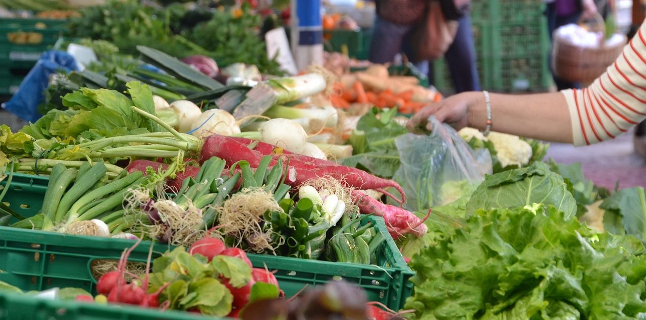farmers market, vegetables, produce
